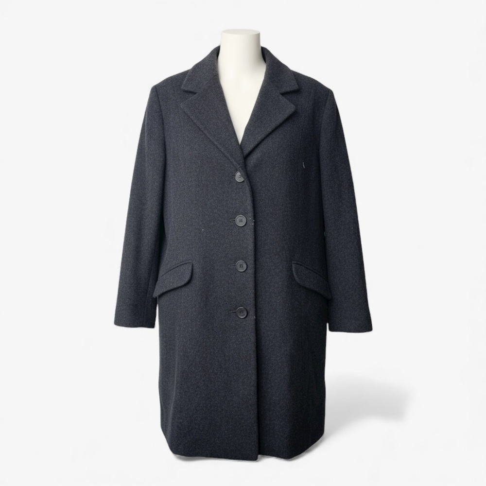 Vintage 90s Worthington Wool Blend Charcoal Peacoat Women’s Size 16